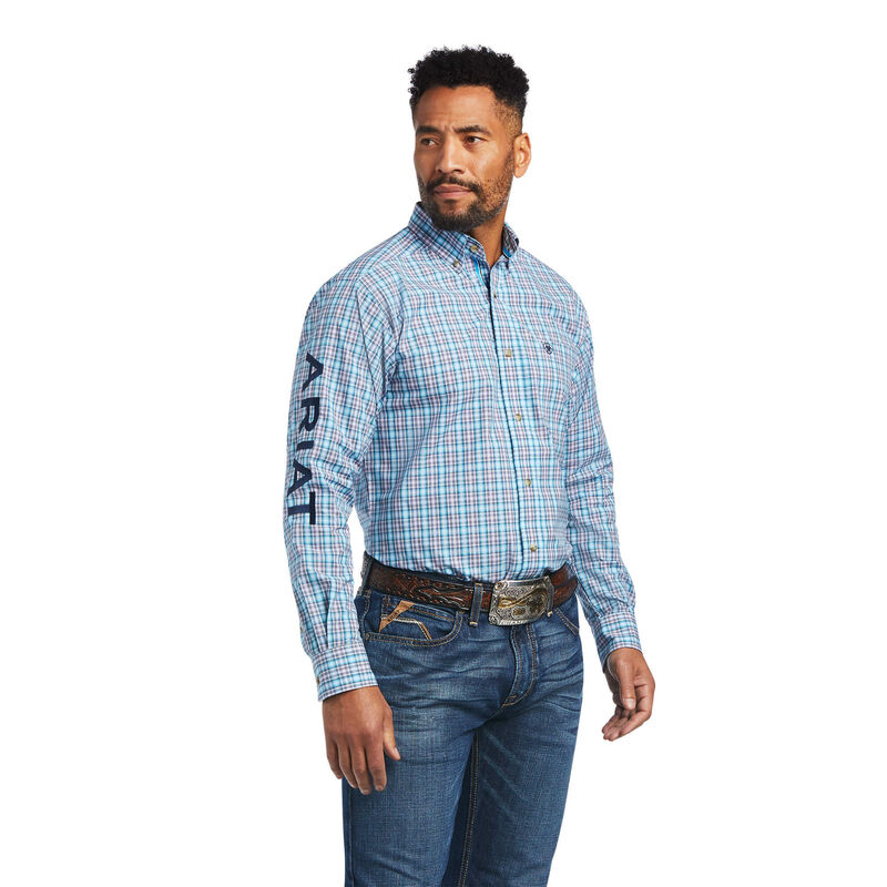 Ariat Hemden Herren - Pro Series Team Shay Fitted Blau/Grau ( RTFDQ-1984 )